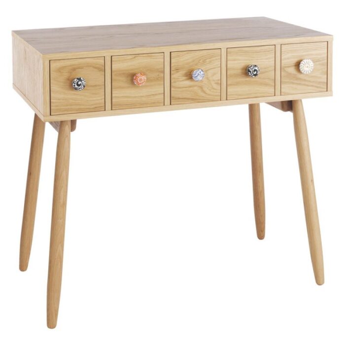 Buy Teak Dressing Table With Drawers Online | TeakLab 5