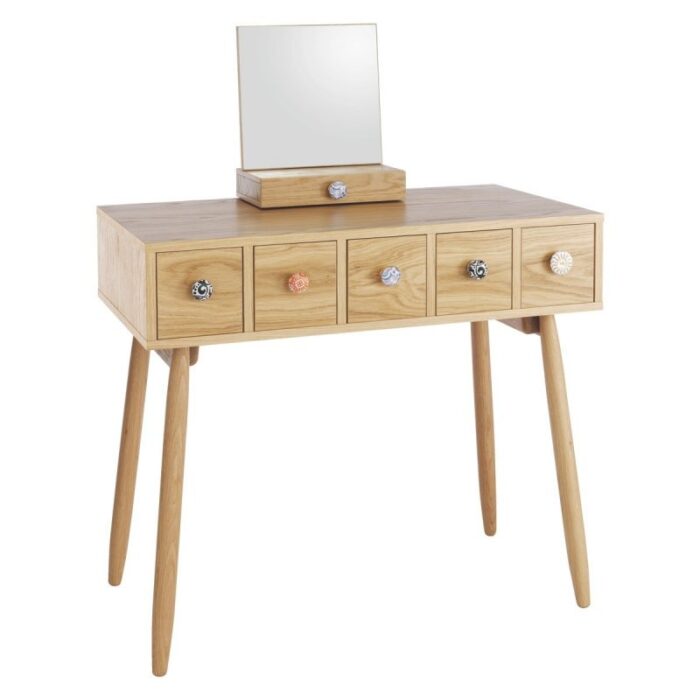 Buy Teak Dressing Table With Drawers Online | TeakLab 4