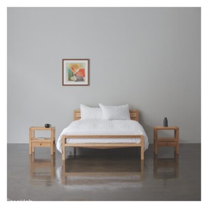 Buy Teak King size Bed And 2 Bedside Tables Online | TeakLab