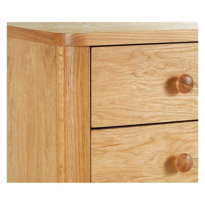 Buy Teak 6 Drawer Tall Chest With Turned Feet Online | TeakLab 5