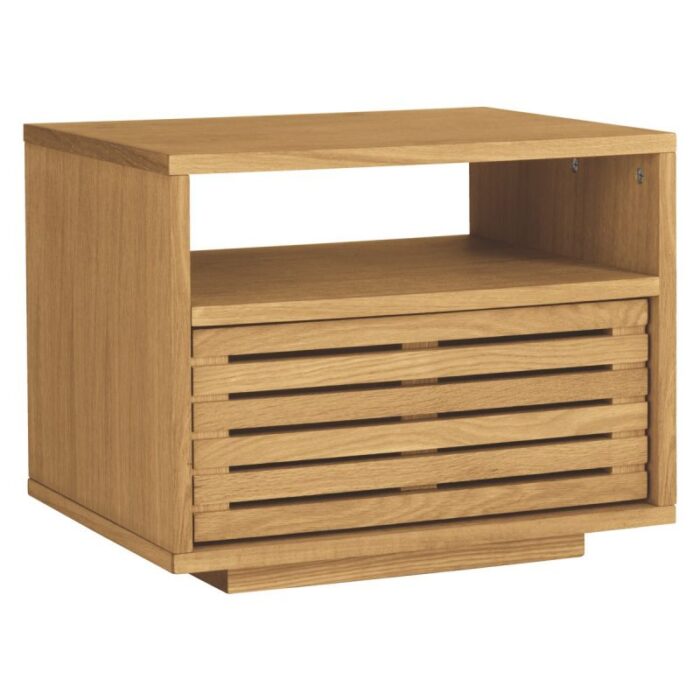 Buy Teak 1 Drawer Bedside Table With Shelf Online | TeakLab 4