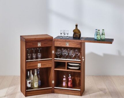 Buy Teak Wood Drinks Serving Cabinet Online | TeakLab 1