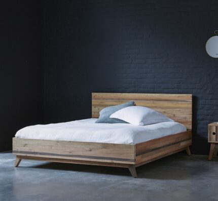 Buy TeakLab Teak Wood Double Bed Online | TeakLab 1