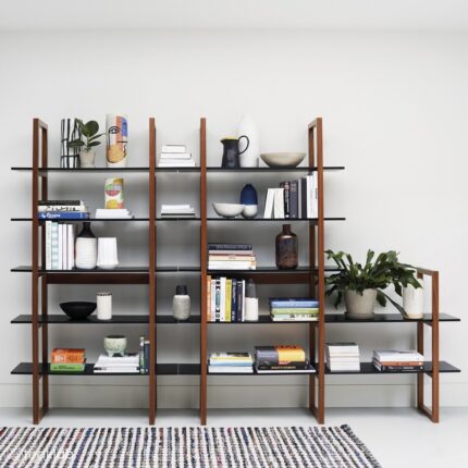 Buy Teak Extra-Wide 5 Shelf Bookcase Online | TeakLab