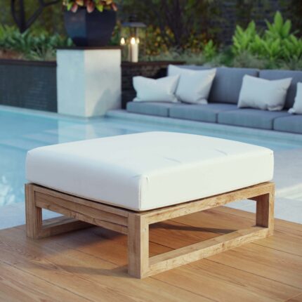 Buy Outdoor Patio Teak Ottoman Online | TeakLab