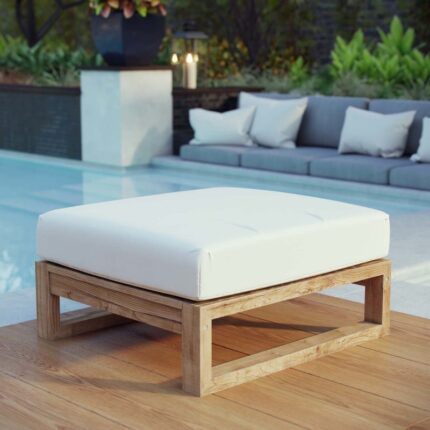 Buy Outdoor Patio Teak Ottoman Online | TeakLab 1