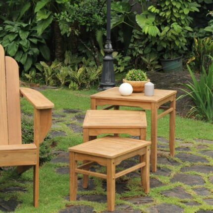 Buy Casual Teak Nesting Tables Online | TeakLab 1