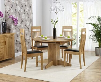 Buy Solid Teak Round Dining Table Set Online | TeakLab