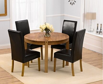 Buy Solid Teak Round Dining Table Set Online | TeakLab