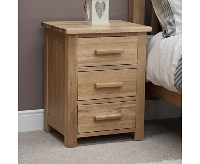 Buy Teak Three-Drawer Bedside Cabinet Online | TeakLab 1