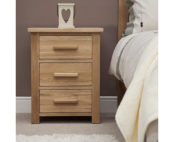 Buy Teak Three-Drawer Bedside Cabinet Online | TeakLab