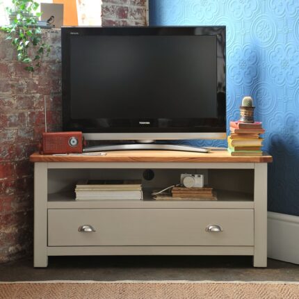 Buy Teak Corner TV Unit Online | TeakLab