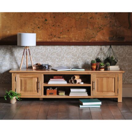 Buy Low Wide Teak TV Unit Online | TeakLab