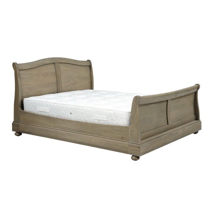Buy Teak Wood Sleigh Bed Online | TeakLab 6