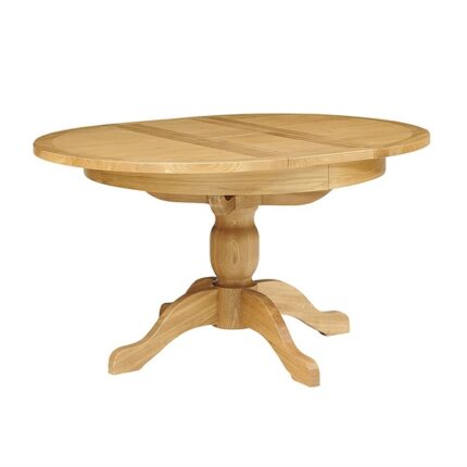 Buy Teak Wood Round Table and 4 Grey Chairs Online | TeakLab 1