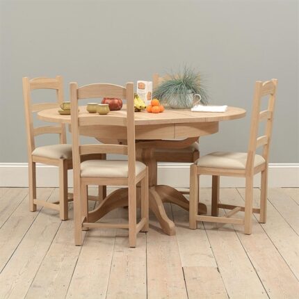 Buy Teak Round Table and 4 Chairs Online | TeakLab