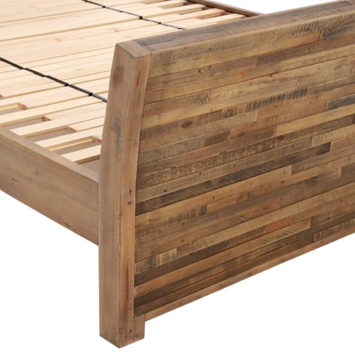 Buy Teak Wood Modern Double Bed Online | TeakLab 3