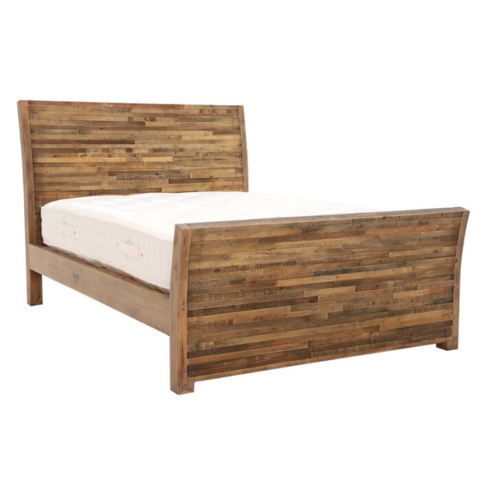 Buy Teak Wood Modern Double Bed Online | TeakLab 4