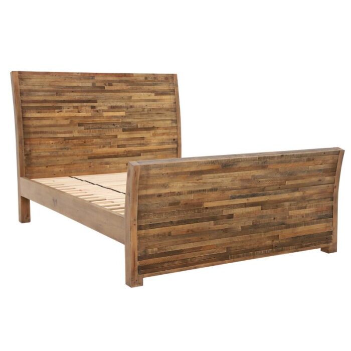 Buy Teak Wood Modern Double Bed Online | TeakLab 5