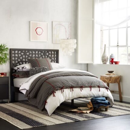 Buy Moroccan Patterns Wooden Bed Online | TeakLab