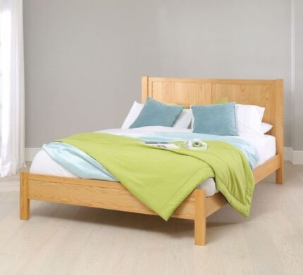 Buy Teak Low Foot Board Double Bed Online | TeakLab 1