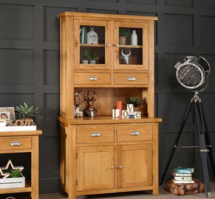 Buy Teak 2 Door Glazed Crockery Unit Online | TeakLab 1