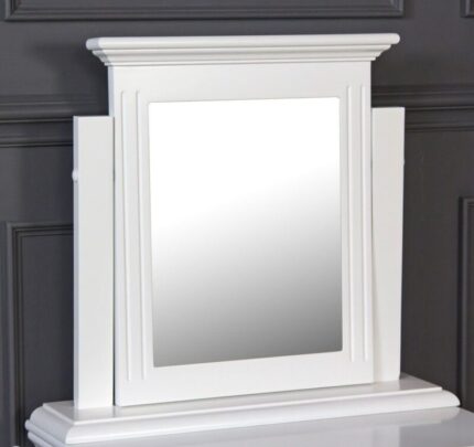 Buy Teak White Painted Vanity Mirror Online | TeakLab 1