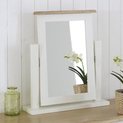 Buy TeakLab Cream Painted Vanity Mirror Online | TeakLab