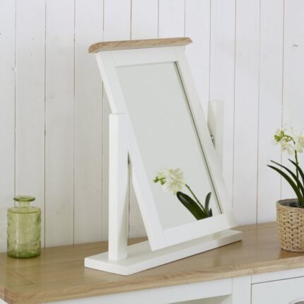 Buy TeakLab Cream Painted Vanity Mirror Online | TeakLab 1