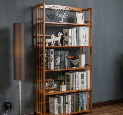 Buy Multi Layer Teak Wood Bookshelf / Bookcase Online | TeakLab 1