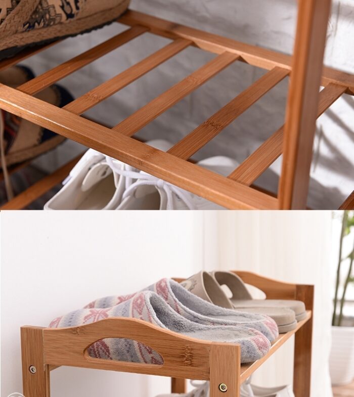 Buy 4 Shelf Teak Wood Shoe Rack Online | TeakLab 5