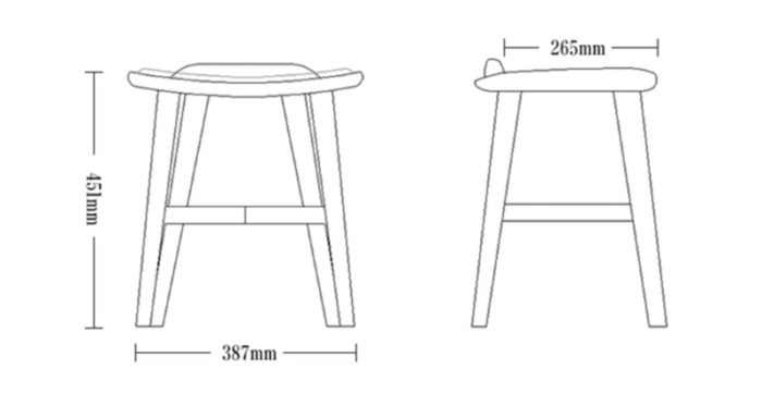 Buy Designer Teak Wood Mountain Dressing Table Stool Online | TeakLab 4