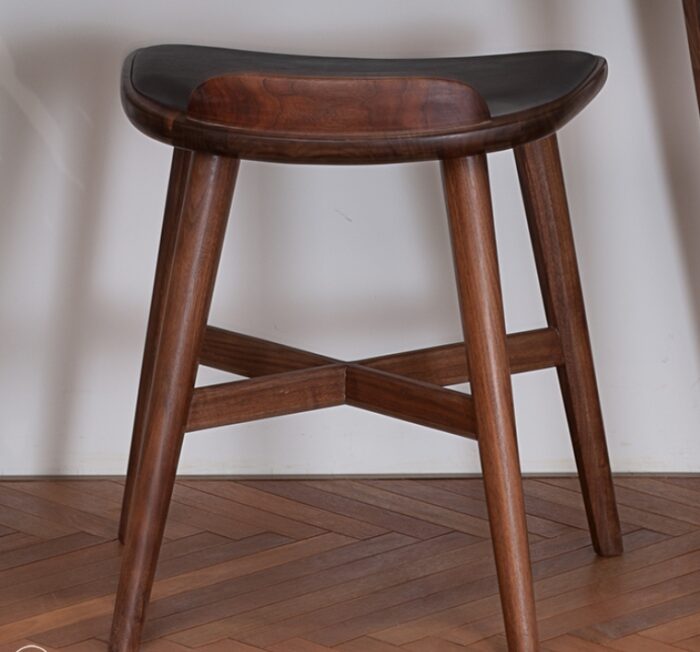 Buy Designer Teak Wood Mountain Dressing Table Stool Online | TeakLab 3