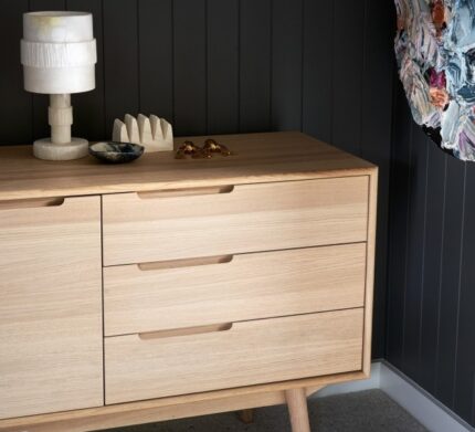 Buy Wooden Sideboard – 1 Door/3 Drawers Online | TeakLab