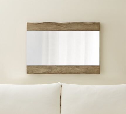 Buy Teak Wood Live-Edge Wall Mirror Online | TeakLab 1