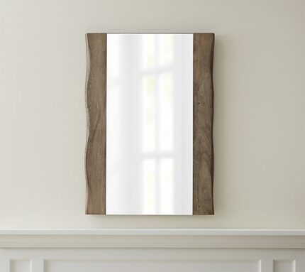 Buy Teak Wood Live-Edge Wall Mirror Online | TeakLab