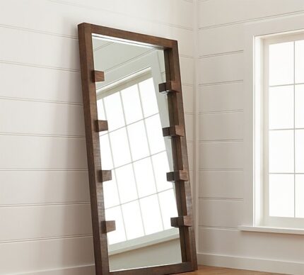 Buy Teak Wood Floor Mirror Online | TeakLab