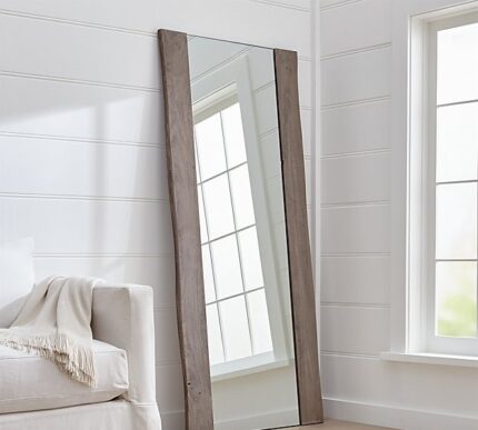 Buy Live-Edge Floor Mirror Online | TeakLab 1