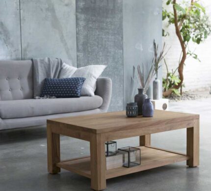 Buy Natural Light Shade Teak Coffee Table Online | TeakLab