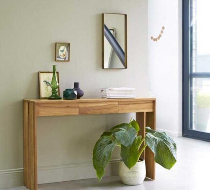 Buy Natural Solid Teak Console Table with 1 Drawer Online | TeakLab