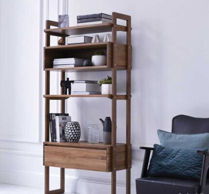 Buy Teak Bookcase and Display unit with Storage Online | TeakLab 1