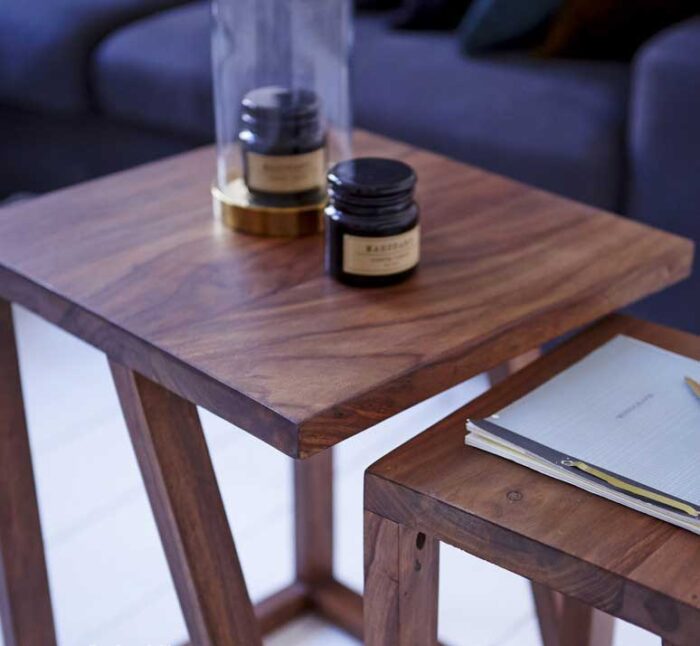 Buy Teak Side Tables 2 Pcs Online | TeakLab 2