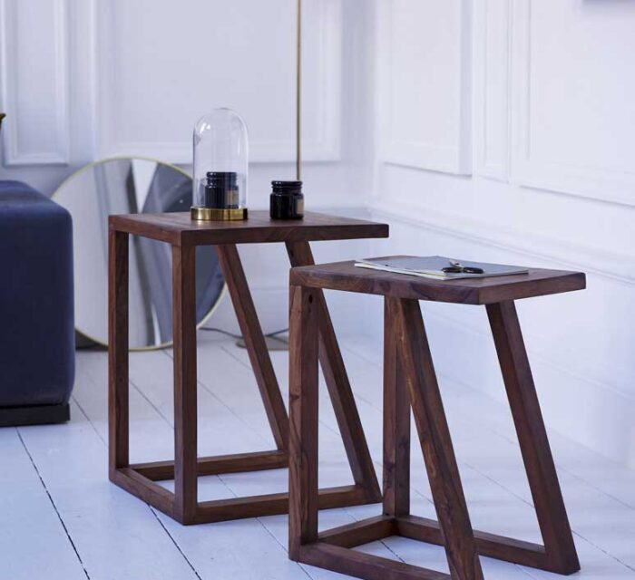 Buy Teak Side Tables 2 Pcs Online | TeakLab 1