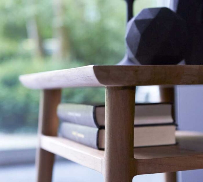 Buy Teak Side Table With an open shelf Online | TeakLab 2