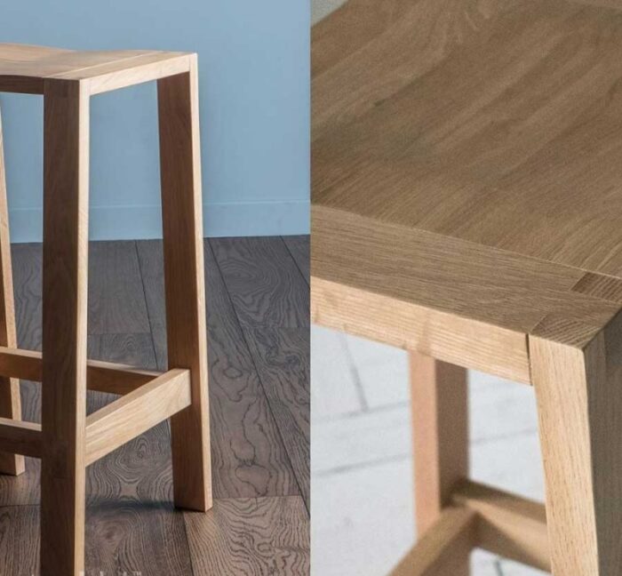 Buy Natural Teak Color Bar Stool Online | TeakLab 5