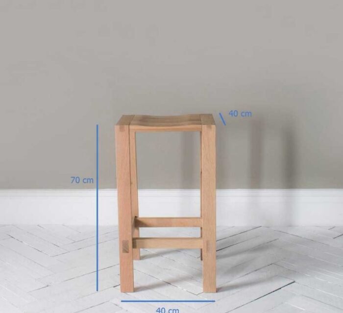 Buy Natural Teak Color Bar Stool Online | TeakLab 4