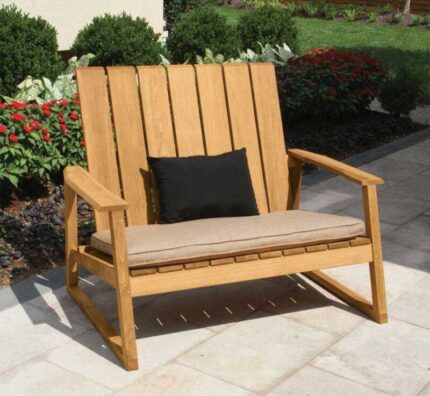 Buy Teak Wood Outdoor Cozy Seat Bench Online | TeakLab 1