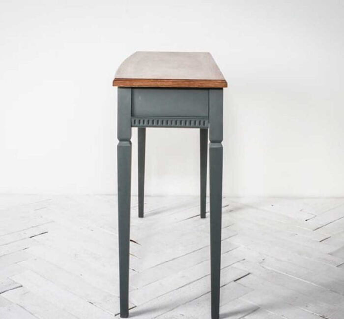 Buy Teak Console Table in Myrtle Green Color Online | TeakLab 3