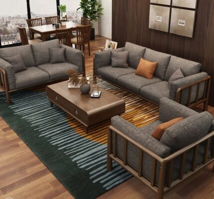 Buy Mid Century Teak Wood Sofa Set Online | TeakLab 1