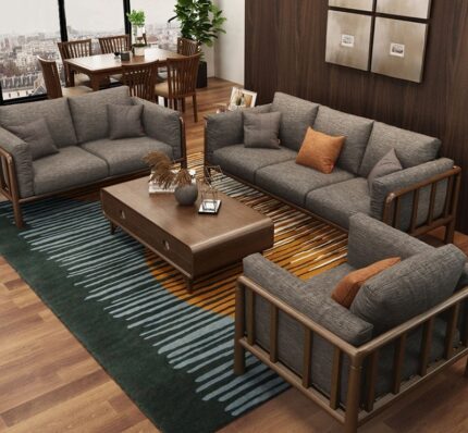 Buy Mid Century Teak Wood Sofa Set Online | TeakLab